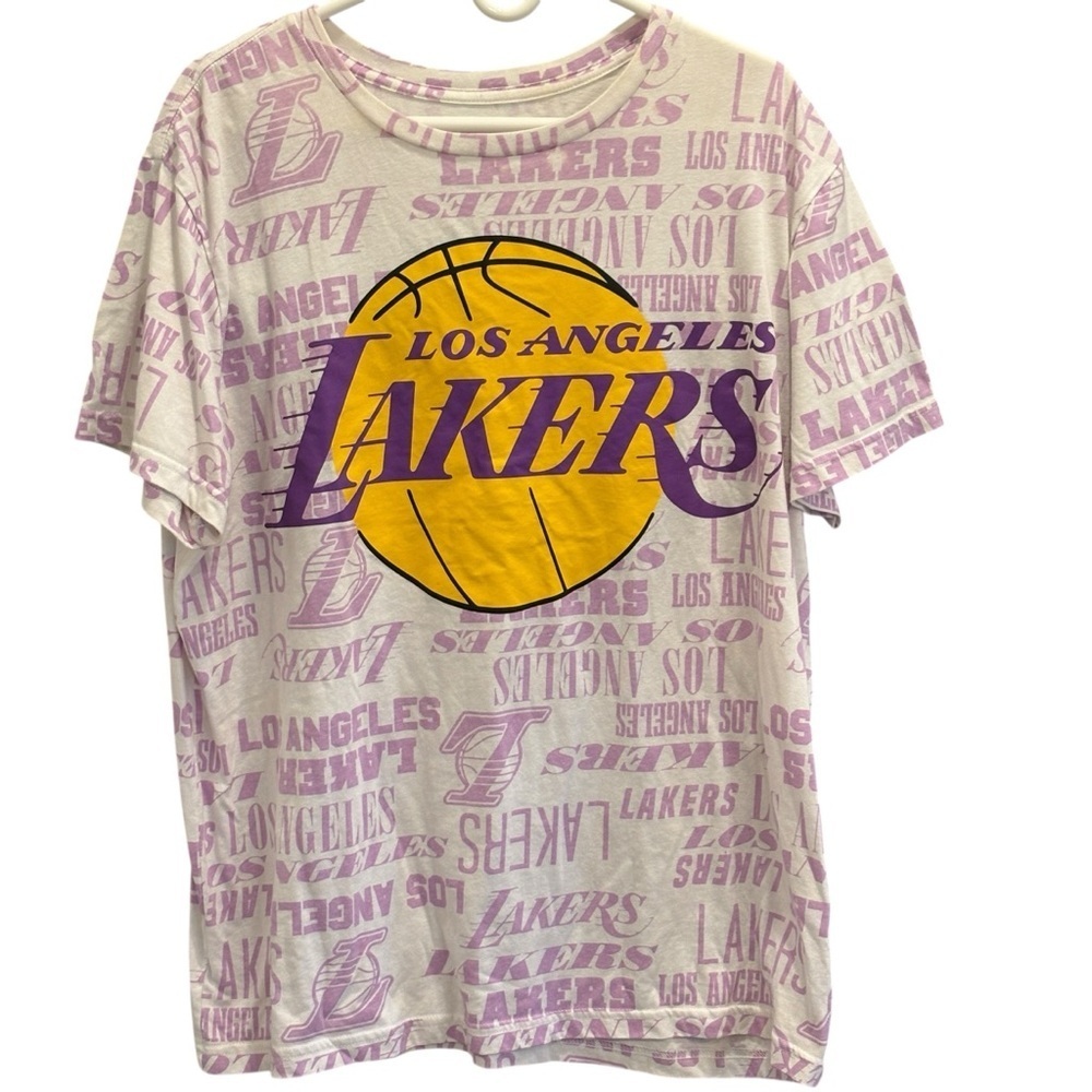 NBA LA Los Angeles Lakers Mens Purple Tee T Shirt Size XL